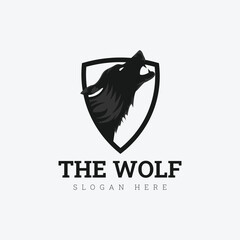 Howling wolf symbol vector illustration