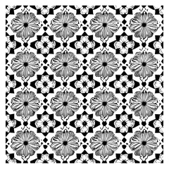 Fototapeta na wymiar Flower clipart vector design black and white