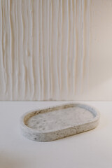 Concrete stand for jewelry, kitchen, interior details