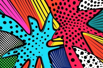 Obraz premium Vibrant Pop Art Background with a Modern Twist, Generative AI