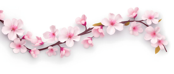 Fototapeta premium Blossoming Beauty: A Decorative Cherry Blossom Frame