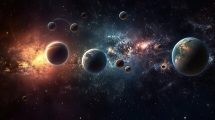 Obraz na płótnie Canvas Galaxy and universe light. Galaxies sky in space Planets and stars beauty of space exploration
