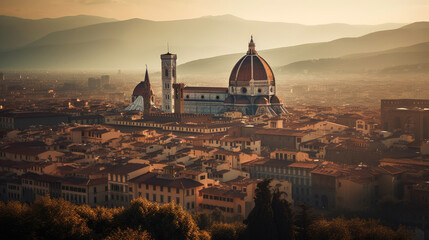 Fototapeta premium Florence. Breathtaking travel destination place. Generative AI