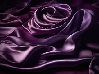 Beautiful Wavy Silk Background. Rippled Satin Wallpaper. Ai Generative