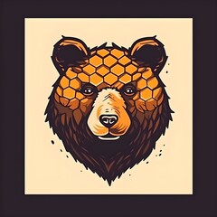 logo illustration of a bear head