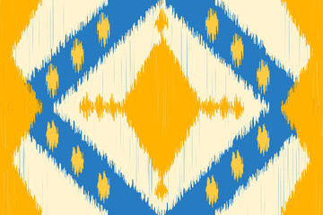 Ikat geometric ethnic seamless pattern. Ornament vector. Native American, Indian, African, Mexican, Moroccan, Peruvian style. Design for clothing, fabric, textile, carpet, rug, home decor, wallpaper