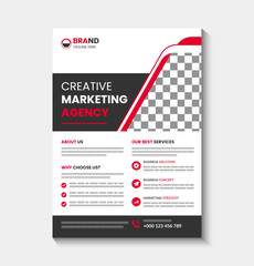Corporate digital marketing flyer design template 