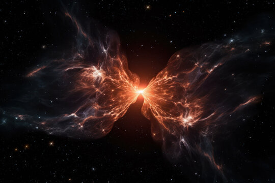 two massive star colliding with each in outer space generative ai