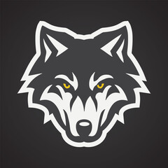 Vector wolf mascot logo template