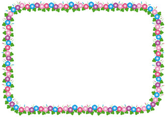 朝顔のフレームイラスト素材