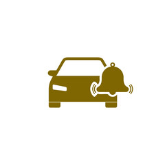 Obraz premium Car alarm flat icon isolated on transparent background