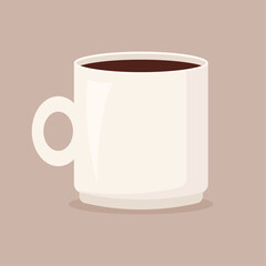 Delicious coffee cup icon. Drink vector illustration design