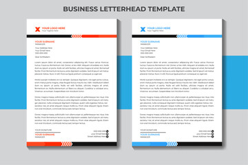 modern business letterhead template design