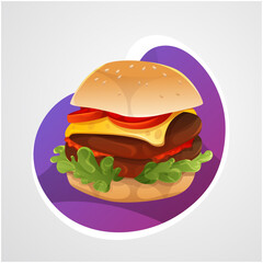 Free realistic vector burger 2