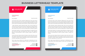 modern business letterhead template design