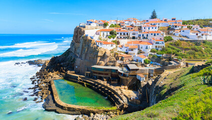 Panoramic of Azenhas do Mar,  Sintra, Portugal