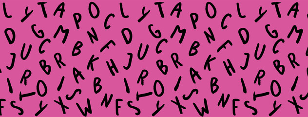 template with the image of keyboard symbols. set of letters. Surface template. purple background. Horizontal image. Banner for insertion into site.