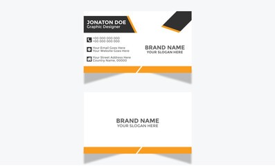 Modern Corporate and Creative Business Card Design Template Double-sided -Horizontal Name Card Simple and Clean Visiting  Card Vector illustration Colorful Business Card