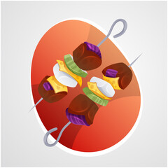 Free vector stick bbq