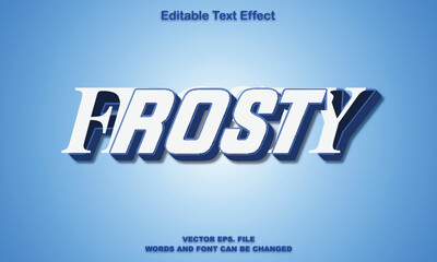 Frosty snow style 3d text effects