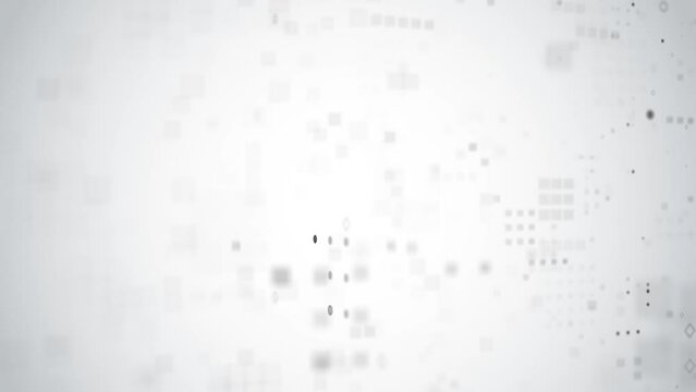 The concept of a graphic background with the movement of geometric shapes in parallel planes and a perpendicular direction. Cg