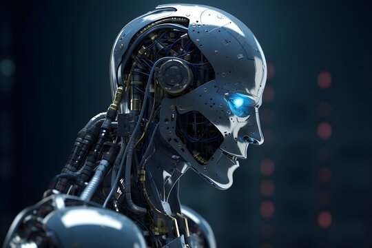 Artifical Intelligence, AI. Technology takes over the world, image for journal article or blog.