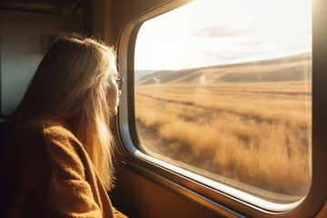 Train Window Serenity: Journeying Through Scenic Views