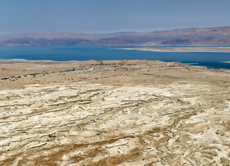 Dead Sea landscape Masada National Park in Israel