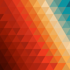 Abstract rainbow background consisting of colored triangles. eps 10