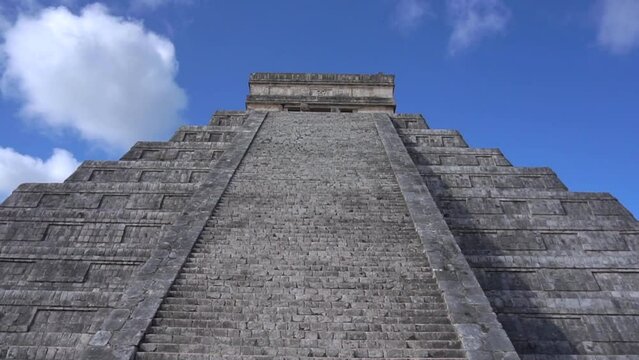 CHICHEN ITZA, MEXICO - El Castillo or Kukulkan temple, the Pyramid of Chichen Itza, landmark of Yucatan.