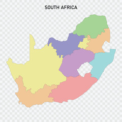 Obraz premium Isolated colored map of South Africa