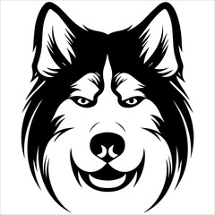 illustration of a dog, Alaskan Malamute