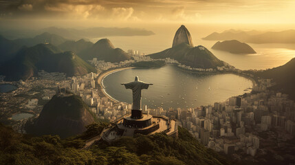 Rio de Janeiro. Breathtaking travel destination place. Generative AI - obrazy, fototapety, plakaty