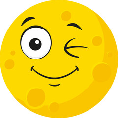 full moon cartoon vector illustration