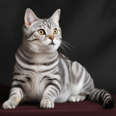 American shorthair cat. Generative AI.