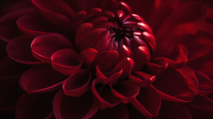 Obraz na płótnie Canvas Red Dahlia in full bloom