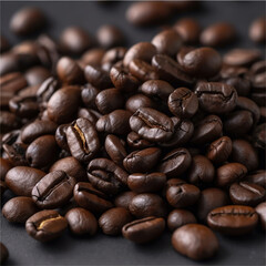 Fototapeta premium Fragrant coffee beans. Generative AI.