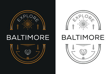 Baltimore City Design, Vector illustration.