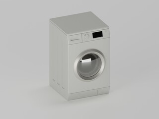Washing machine 3d illustration with background 