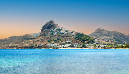 Panoramic view Skyros island in Sporades, North Aegean islands, Greece