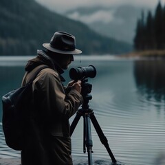 "Umer A photorealistic shot of a person fishing with a Sony a7 I 54825460-093d-45c6-9f8c-2c3947c2566a bottom right"