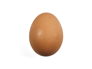 A chicken egg isolated on white