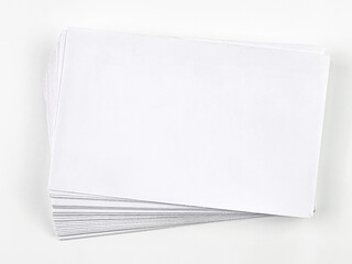 White paper envelope isolated on white