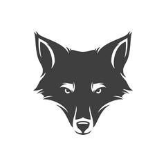 Fototapeta na wymiar Fox aggressive wild mammal animal dangerous predator head vintage icon design vector