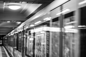 Metro, Subway, passing by in Berlin, Germany © Andreas