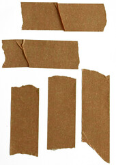 set of isolated parcel tape pieces /  adhesive Tape pieces  / Adhesive tape set isolated / masking...