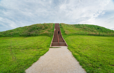 Stairs up Cahokia Mounds State Historic Site