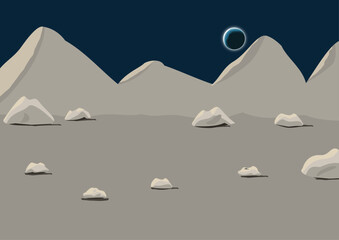 Fototapeta na wymiar 月面の風景の背景