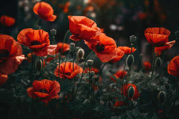 Obraz premium poppy flowers in the field