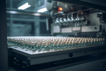 Processing medication in a high-tech pharmaceutical laboratory. Generative AI